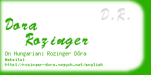 dora rozinger business card